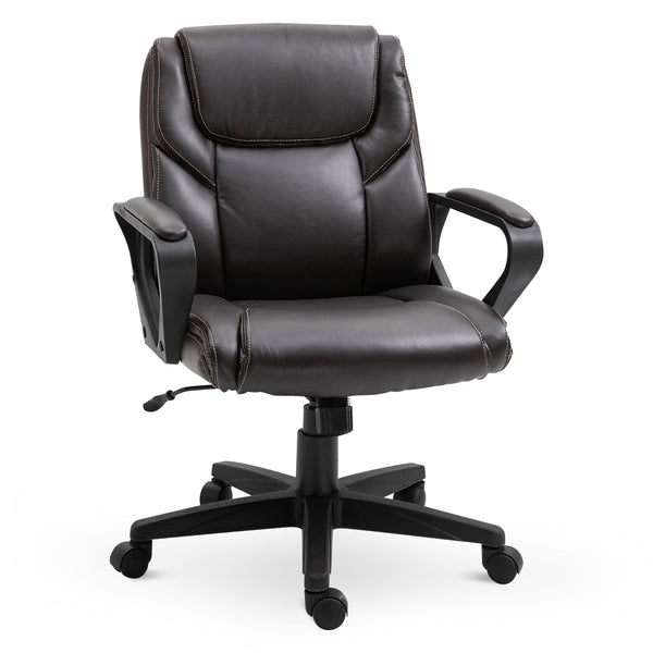 acquista Chefsessel aus dunkelbraunem Kunstleder