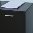 Armadietto 2 Ante 2 Cassetti 100x40x71 cm il Legno Truciolato  Nero