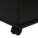 Armadietto 2 Ante 2 Cassetti 100x40x71 cm il Legno Truciolato  Nero