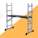 Mini Ponteggio Trabattello Scala 130x70x140 cm in Alluminio Portata max 150 Kg 