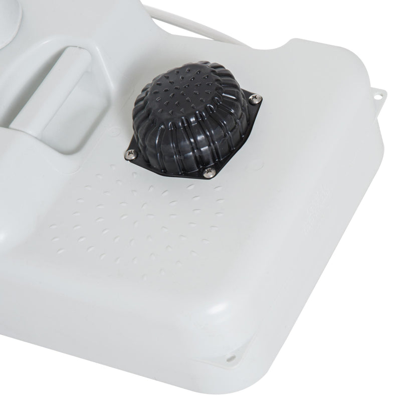 Lavabo Portatile da Campeggio 24L 83x50x103 cm con Ruote in HDPE  Grigio Chiaro