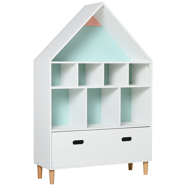 prezzo Bücherregal Regal Spielzeughalter für Schlafzimmer 82x30x126 cm Weiß