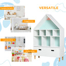 Libreria Scaffale Portagiochi per Cameretta 82x30x126 cm  Bianca