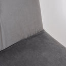 Set 2 Sedie Imbottite 44,5x59,5x91 cm in Flanella  Grigie