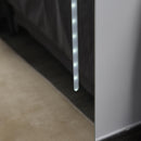 Armadio Portagioie a Specchio con Luci LED 37x30x158 cm in MDF  Bianco