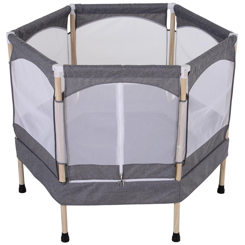 Trampolino Tappeto Elastico per Bambini 126x109x98 cm  Grigio
