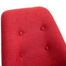 Set 2 Sedie Imbottite 48x56x87 cm in Tessuto  Rosse