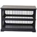 Gabbia per Cani di Taglia Medio-Piccola 55x90x60 cm in MDF  Nera