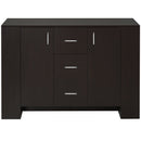 Credenza 2 Ante 3 Cassetti 3 Ripiani 120x38x84 cm in Legno  Marrone Scuro