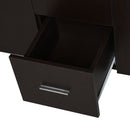 Credenza 2 Ante 3 Cassetti 3 Ripiani 120x38x84 cm in Legno  Marrone Scuro