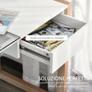 Scrivania da Ufficio 120x60x75 cm in Legno e Vetro 