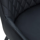 Set 2 Sedie Imbottite 49x60x89 cm in Similpelle  Nere