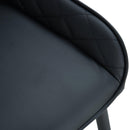 Set 2 Sedie Imbottite 49x60x89 cm in Similpelle  Nere