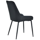 Set 2 Sedie Imbottite 49x60x89 cm in Similpelle  Nere