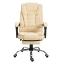 Sedia da Ufficio Presidenziale in Similpelle  Beige