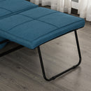 Pouf Letto Brandina con Materasso Pieghevole 69x180x41 cm  Blu