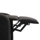 Poltrona Relax Reclinabile Manuale in Lino  Nera