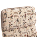 Poltrona Reclinabile con Poggiapiedi in Metallo e Tessuto  Beige