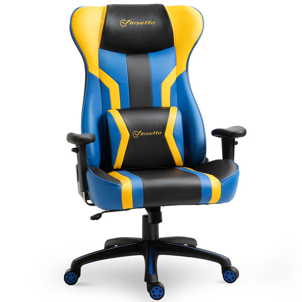 Ergonomischer Gaming-Stuhl 74x63x118,5- cm Schwarz Blau und Gelb online