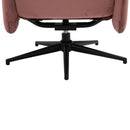 Poltrona Reclinabile con Poggiapiedi in Acciaio e Tessuto  Rossa