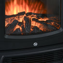 Camino Elettrico da Pavimento 44,5x32,1x74 cm Effetto Fiamma 2000W  Nero