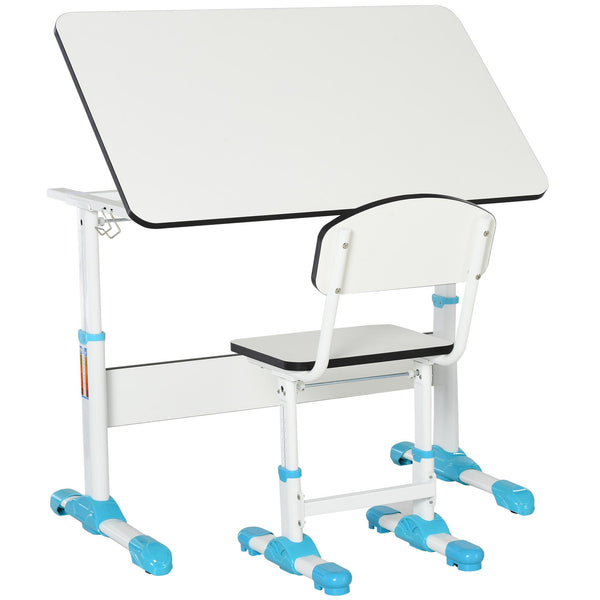 acquista Höhenverstellbarer Kinderschreibtisch und Stuhlset Weiß