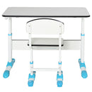 Set Scrivania e Sedia per Bambini Altezza Regolabile  Bianca