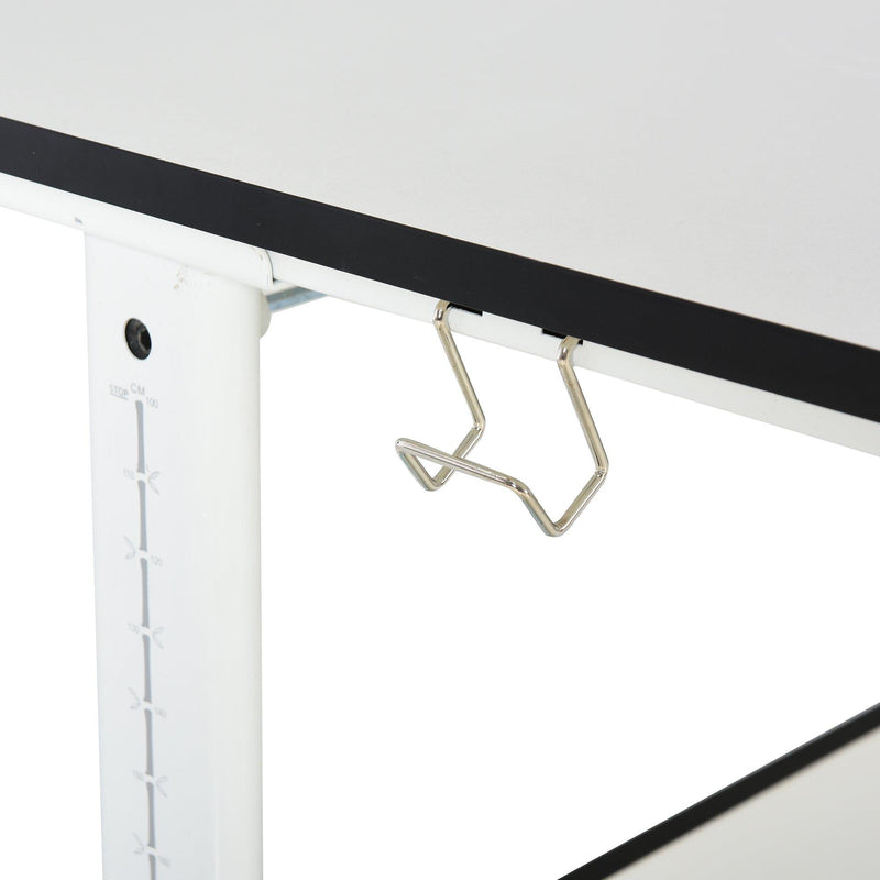 Set Scrivania e Sedia per Bambini Altezza Regolabile  Bianca