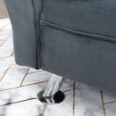 Divano Chaise Longue con Cuscino 160x56x75 cm in Metallo e Tessuto  Grigio