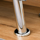 Divano Chaise Longue con Cuscino 160x56x75 cm in Metallo e Tessuto  Grigio