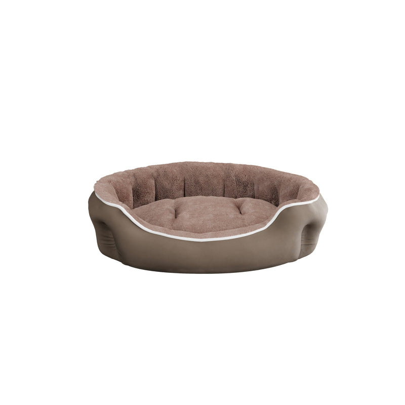 Cuccia Imbottita per Cani e Gatti in Poliestere Coccole Beige