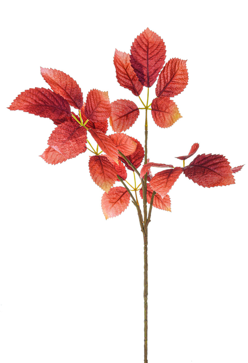 Set 6 Rami Artificiali con Foglie di Carpino autunnale