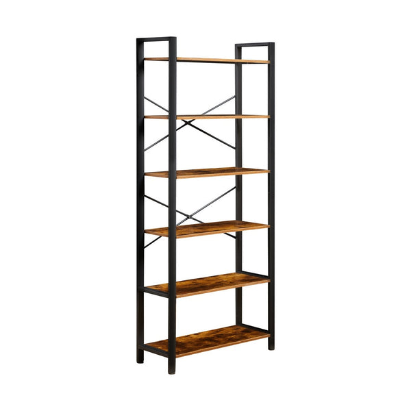 sconto Libreria industrial con 6 ripiani 80x30x186 cm in legno e metallo