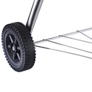 Barbecue a Carbone Carbonella in Acciaio Portatile 2 Ruote 50x63x94 cm  Round