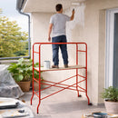Trabattello per Uso Domestico 143x56x180 cm Bricolage Lavori di Ristrutturazione Struttura in Metallo Rosso      