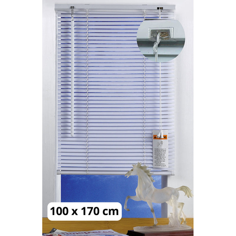 Tenda Veneziana a Nastro da 25 Mm Colore Bianco 100X170 Cm