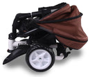 Passeggino Triciclo Pieghevole con Sedile Girevole 360° Kid Smile Elite Marrone