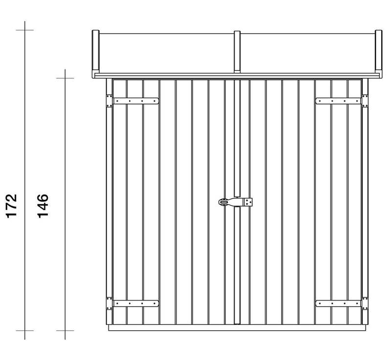 Casette Box da Giardino in Legno Porta Utensili 149x84x172 cm con 2 Porte Ecla Grigia