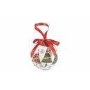 Set 14 Palle di Natale Ø7,5 cm in Polyfoam con Box Fiocchi e Alberi