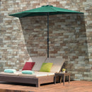 Ombrellone da Giardino 2,6x1,3x2,3 m Palo Ø38 mm Semicircolare in Alluminio Shade Verde