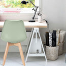 Set 4 sedie 53,5x48,5x83 cm Gambe in Legno Candice Verde Chiaro