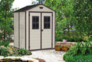 Casetta da Giardino Porta Attrezzi 185x152x226 cm con 2 Finestre in Resina Keter Manor 6x5 Beige