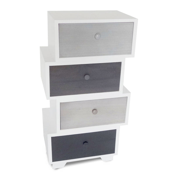 online Gemeinsam teilbare Kommode mit 4 Schubladen aus Fadi White Paulownia-Holz