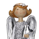 Angelo resina argento cm 15x10xh33