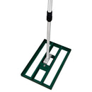 Rastrello Livellante Estensibile 50x32x125-195 cm Livellatrice in Acciaio Verde 