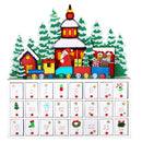 Calendario Dell'Avvento Trenino Natalizio di Babbo Natale in Legno 24 Cassetti