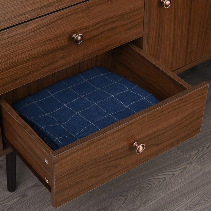 Mobiletto 3 Cassetti 1 Anta 102x50x76,5 cm in Legno  Ciliegio