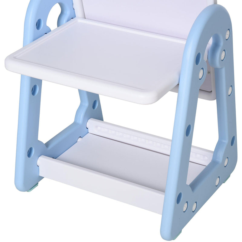 Lavagna Magnetica per Bambini con Sedia Numeri Lettere  Bianca e Blu