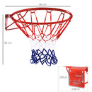 Canestro da Basket con Rete Ø46 cm in Metallo 