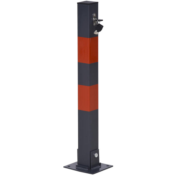 Parkpoller H66 cm aus grauem und rotem Stahl sconto